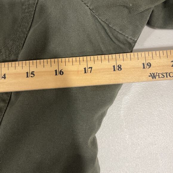 BB Dakota Sz M Military Style Jacket Green Quilted Boho Bella Mock Neck FLAW - Picture 10 of 12